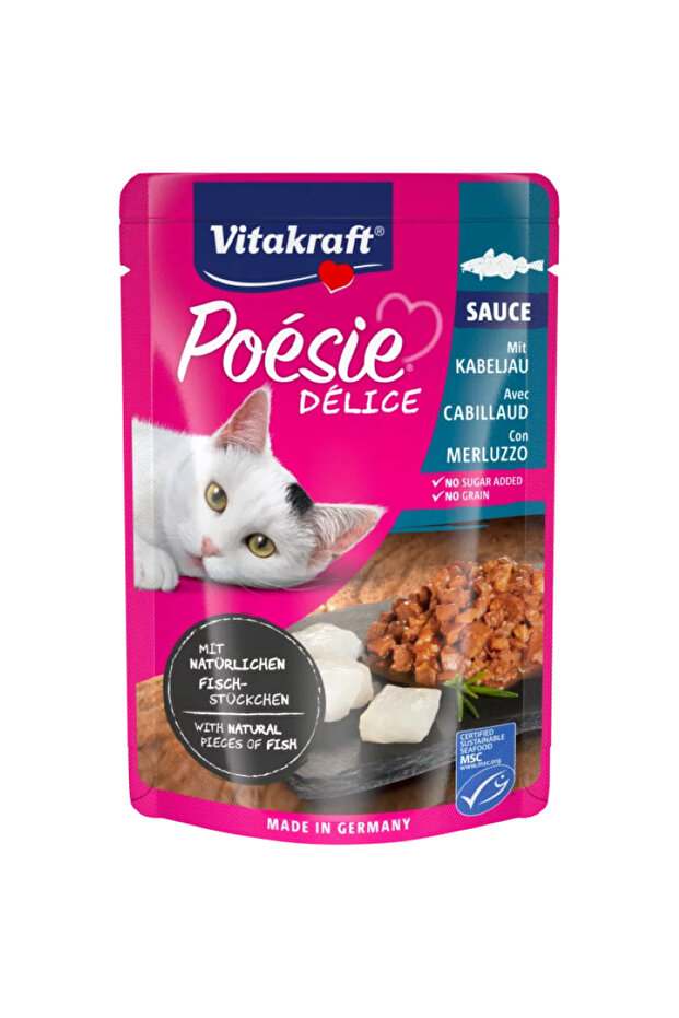 Poesie Delice Cod MSC Sauce 85g in Pouch