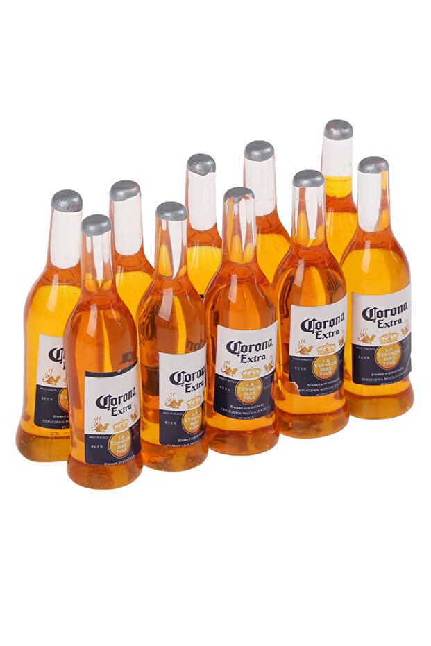 10Pcs 1:6 Dollhouse Miniature Resin Beer Bottle Simulation Wine Bottle Model Doll House Accessori...