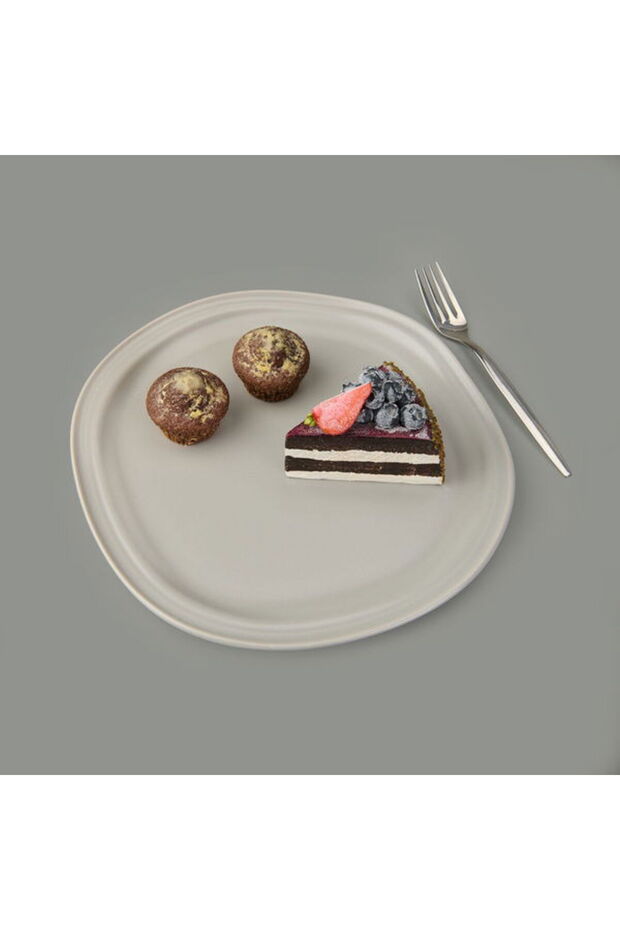 Kitchen Bloom Servis Tabağı - Gri - 29 cm - 4