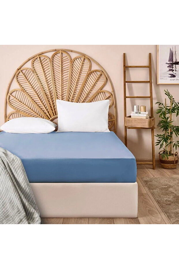 Soft Basic Double Flat Sheet - Blue - 240X260 cm - 1