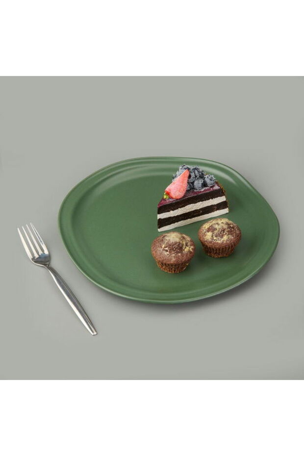 Kitchen Bloom Servis Tabağı - Yeşil - 29 cm - 4