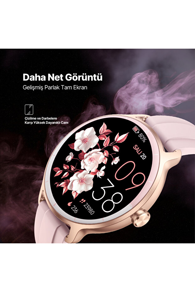 Tempus 44 Mm Yuvarlak Kasa Akıllı Saat Altın 2S11W - 4