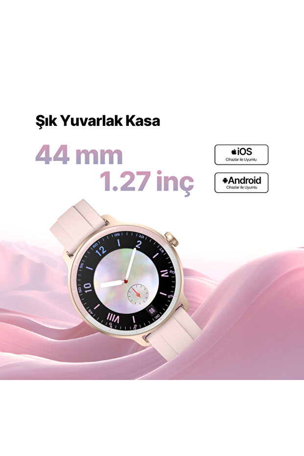 Tempus 44 Mm Yuvarlak Kasa Akıllı Saat Altın 2S11W - 3