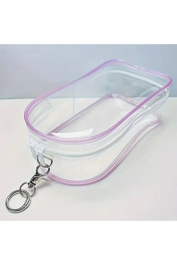 D Colorful Transparent Protector Case Organizer Box for 17cm Labubu Plush Dolls Outdoor Display Bag.