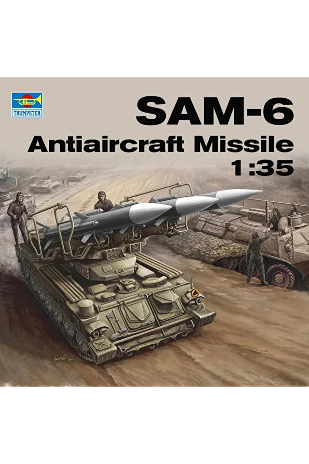 مجموعة نموذج تجميع بلاستيكي بمقياس 1/35 لصاروخ مضاد للطائرات SAM-6 من طراز Trumpeter Model Russia TP0...