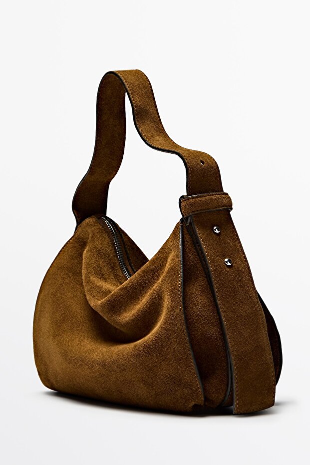 Küçük yırtmaçlı deri kol çantası - 6