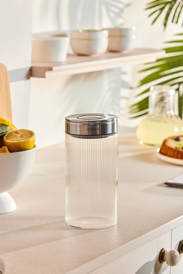 Ripple Inox Glass Storage Container 1000 ml
