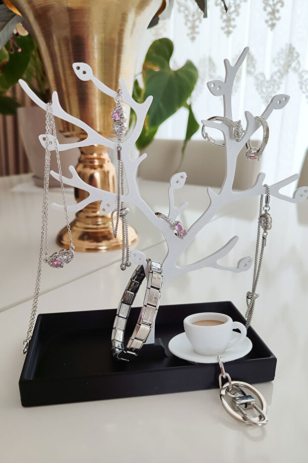Elegant Jewelry Tree and Organizer, Necklace, Earring, Ring Stand