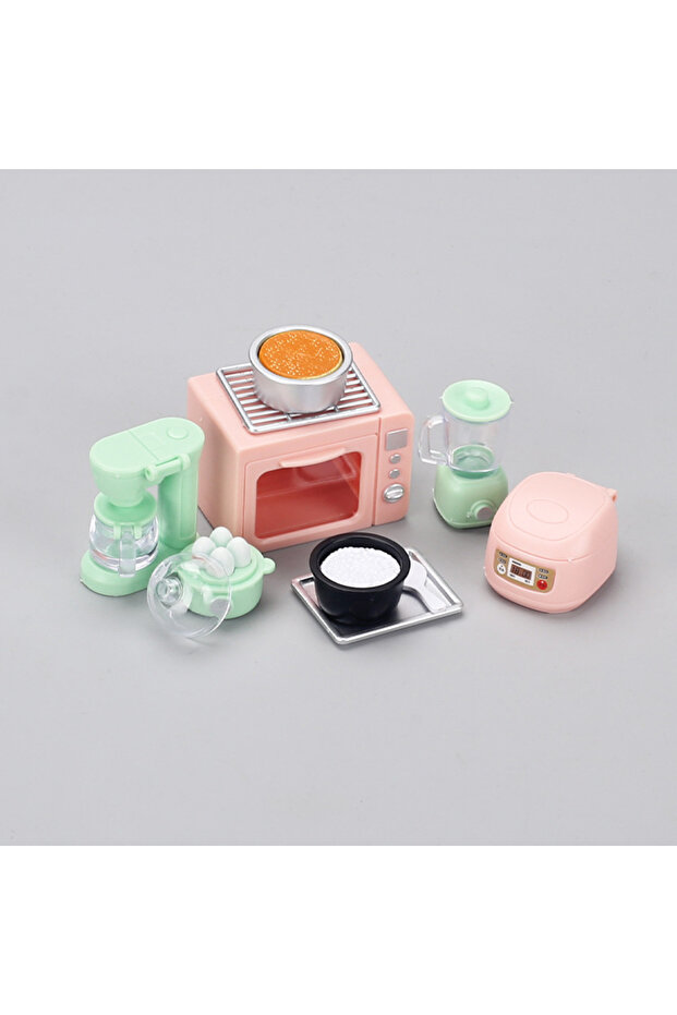 Multicolor Kids Mini Play House Miniature Rice Cooker Oven Juicer Egg Steamer Small Model Children's