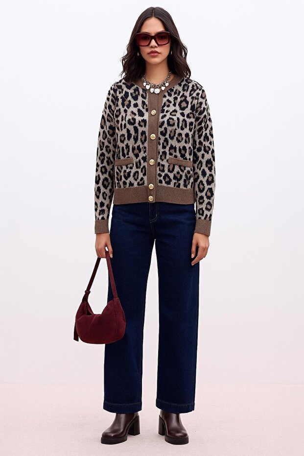 Leopard Print Cardigan Leopard Print