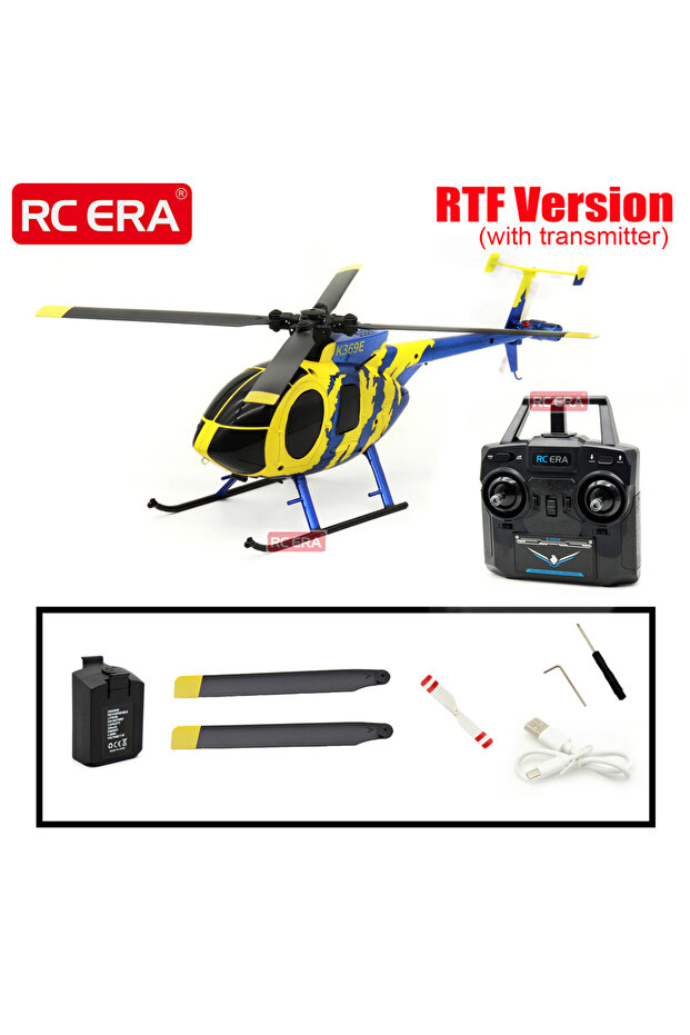 مع جهاز إرسال RC ERA C184 Mini MD500 مع مقياس مستشعر التدفق البصري طائرات هليكوبتر RC صغيرة للبالغين