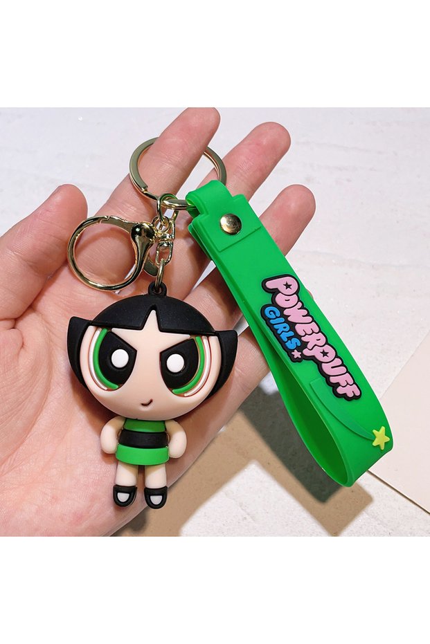 Powerpuff Girls Girls & Trinket Decor Hanging Keychain Bag Ornament & Megaboy Gift Accessory