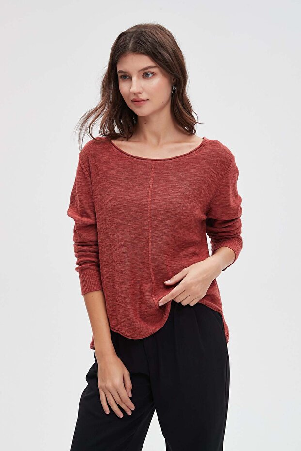 Solid Long-Sleeve Top - 1