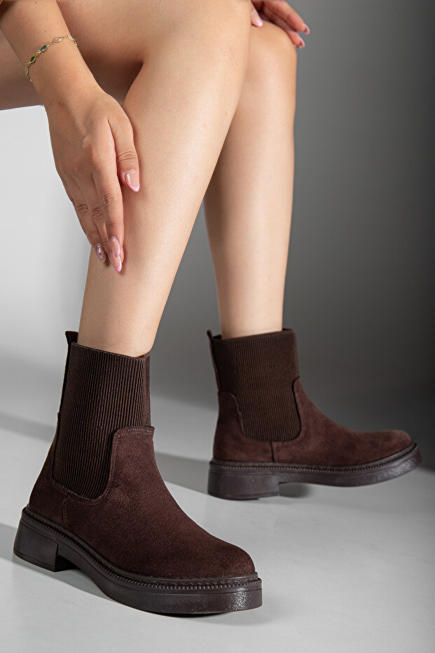 Aygen Lastikli Süet Bot - 5