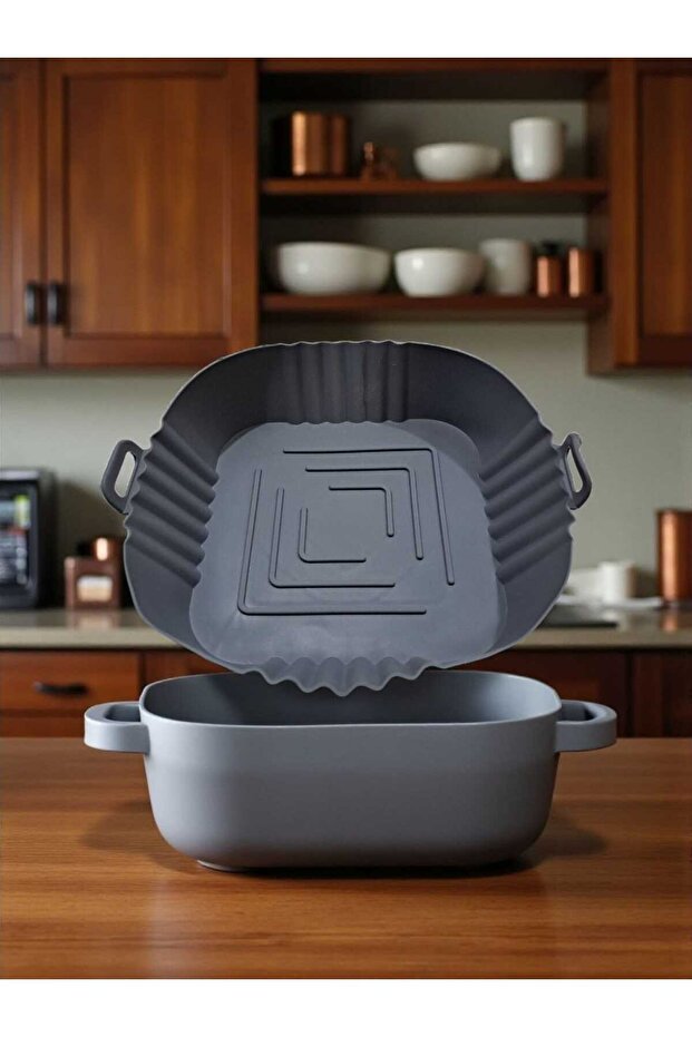 Colorful Heat Resistant Washable Silicone Oven Airfryer Square Model Baking Mat 20 Cm