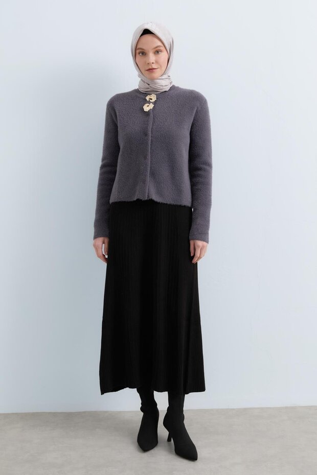 Bellissimo Angora Hırka Antrasit - 3