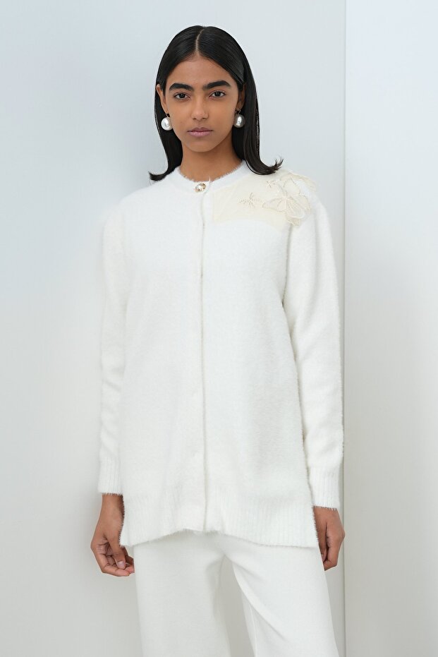 Speciale Angora Hırka Ekru - 5