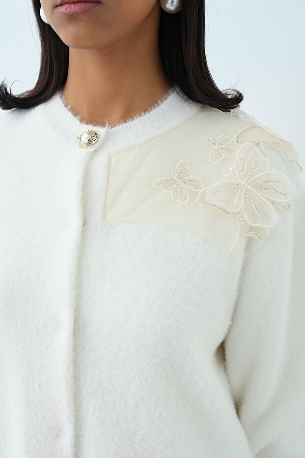 Speciale Angora Hırka Ekru - 2