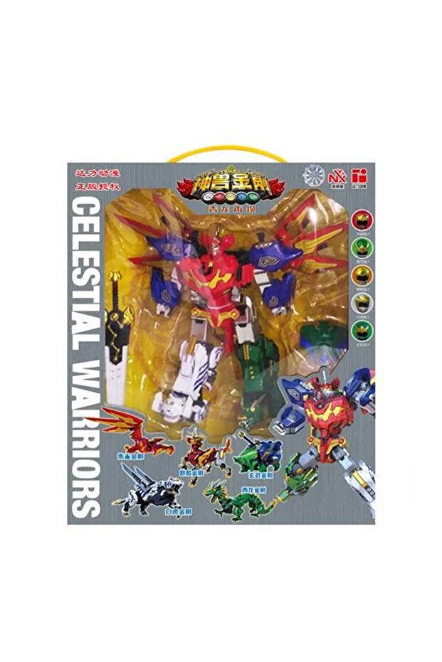 5in1 Robots Mighty Morphin Dinosaur Rangers Transformation Robot Super Sentai 5in1 Megazords Assembl - 1