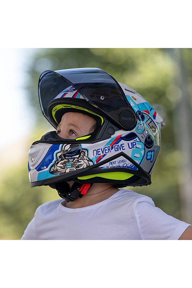 KID NEXT LEVEL BEYAZ ÇOCUK KASK - 7