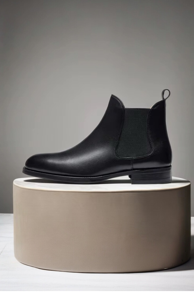 %100 Hakiki Deri Erkek Chealse Bot Kauçuk Taban - 4