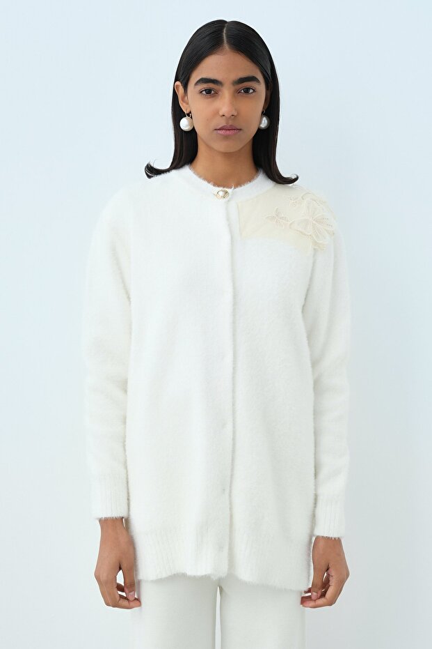 Speciale Angora Hırka Ekru - 1