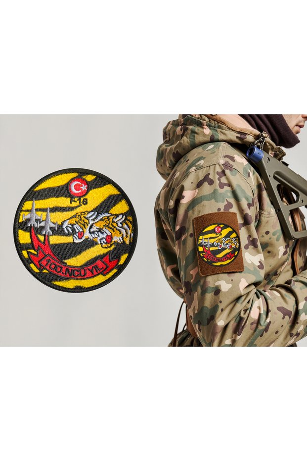 F16 100. Year Embroidery Arma, Patch, Peç Model, Domestic Production