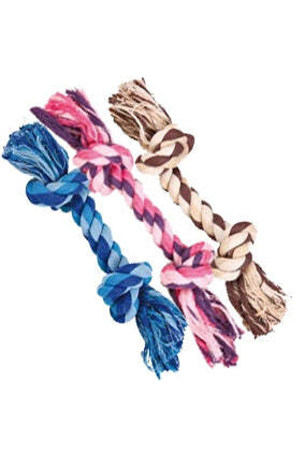 Denta Fun Playing Rope Bone Tug & Chew Toy for Dogs