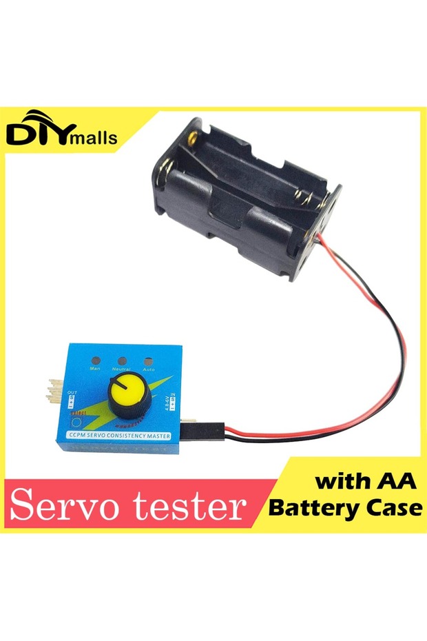 Servo Tester 3CH Digital ESC Speed Controller Checker CCPM Servo Consistency Master + 4 Cell AA B... - 1