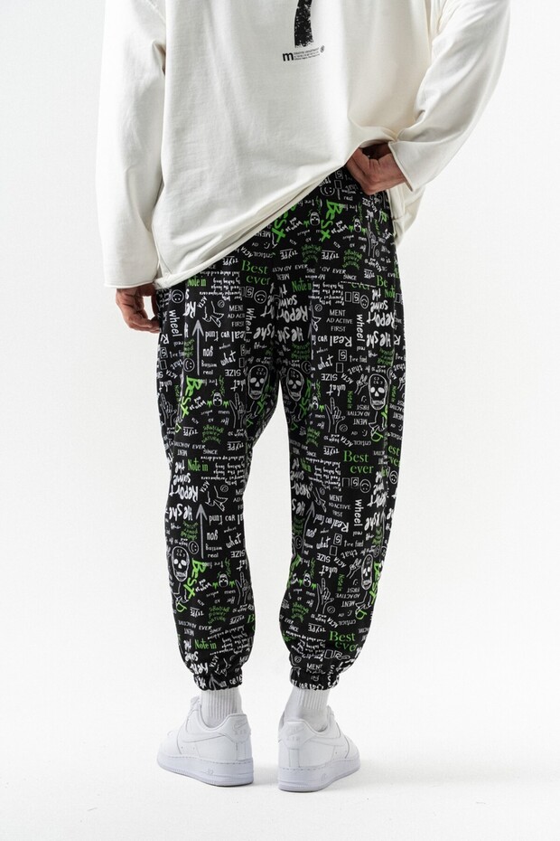 Underground Bel ve Paça Lastikli Pileli Şalvar - 5