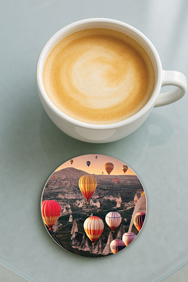 قاعدة أكواب دائرية من البليكسي جلاس بنمط مطبوع فردي من كابادوكيا - 1