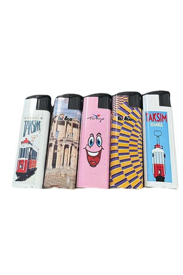 KOKO2000 Turbo Çakmak Kültürel Desenli Yeniden Doldurulabilir 50 Adet Lüks Çakmak - 2