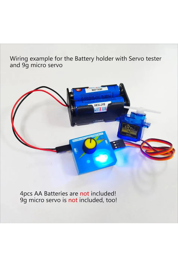 Servo Tester 3CH Digital ESC Speed Controller Checker CCPM Servo Consistency Master + 4 Cell AA B... - 6