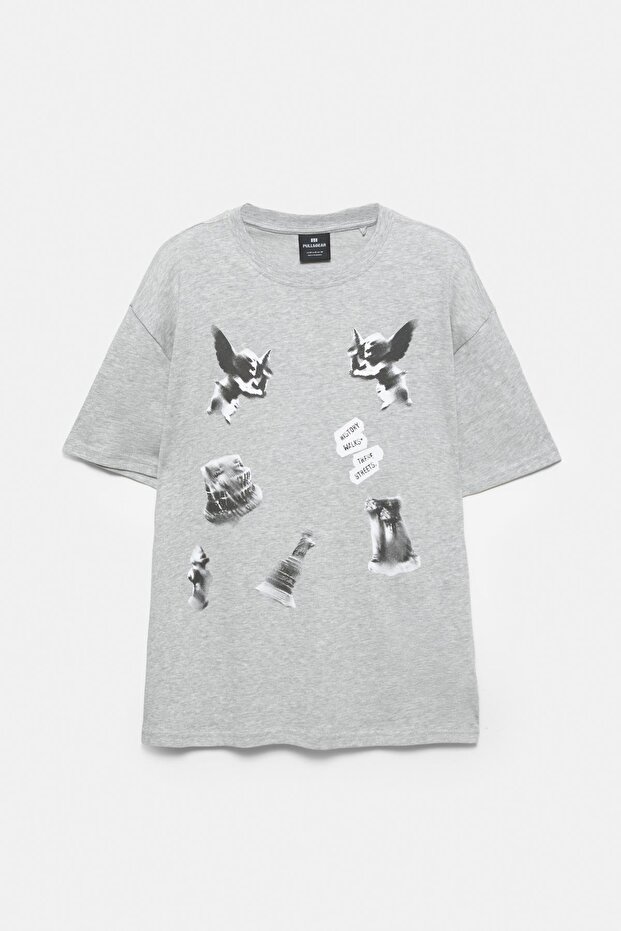 Gri melekli tişört - 6