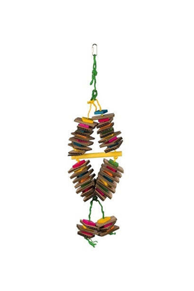 Wooden Toy with Cardboard for Birds 18x35cm