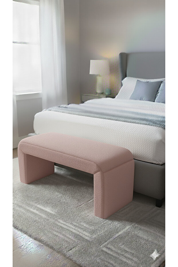 Luxe Dikdörtgen Teddy Bench Modern Yatak Ucu Pufu - 1