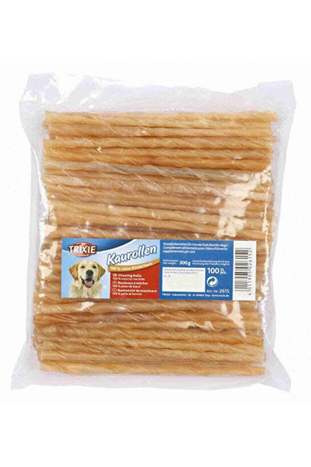 Twisted Dried Rawhide Chewing Rolls Dog Chews