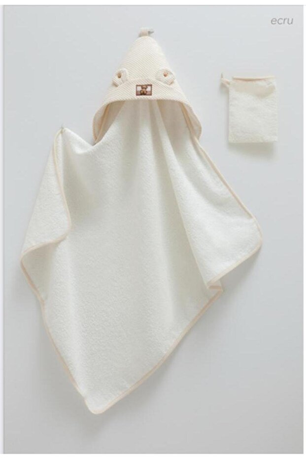 Caramell Soft Teddy Baby Towel and Bag Set