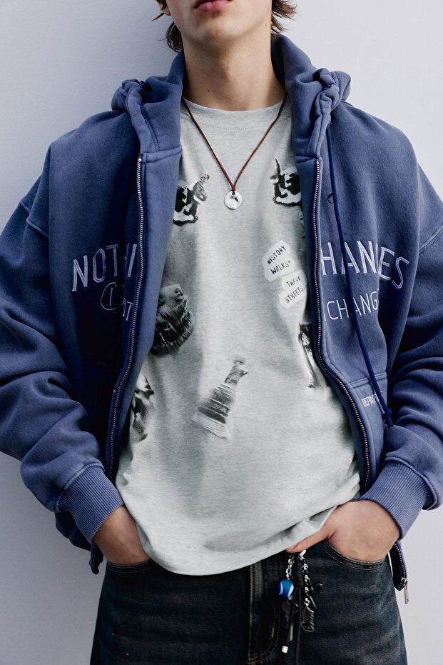 Gri melekli tişört - 1