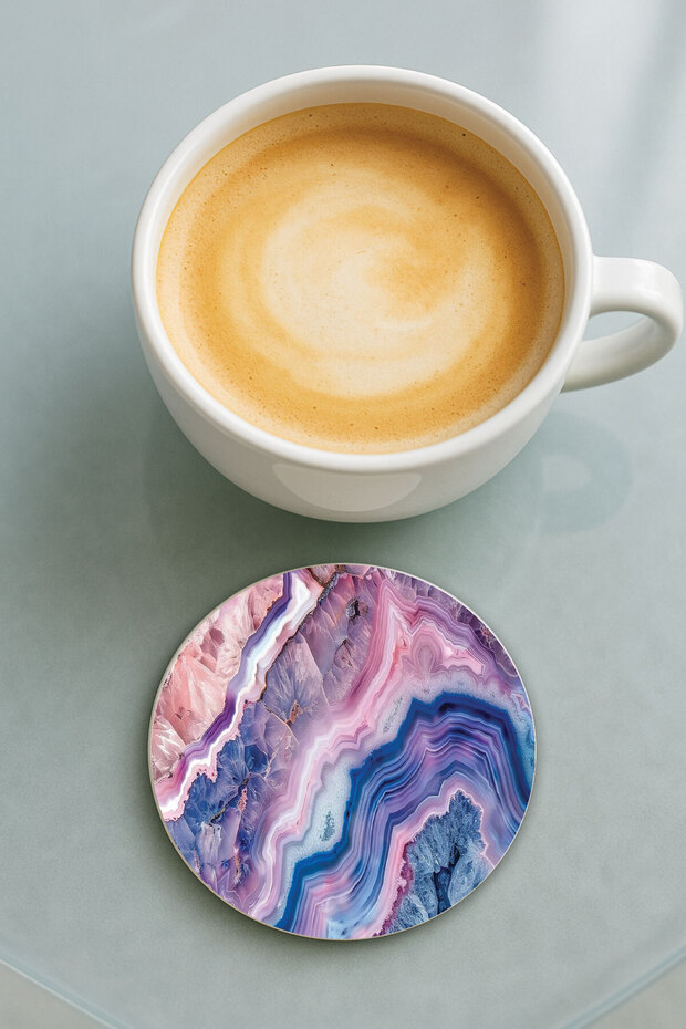 قاعدة كوب دائرية من البليكسي جلاس مع نمط مطبوع فردي من نونو أميثيست - 1