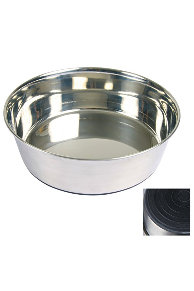 Stainless Steel Bowl With Rubber Base for Dogs