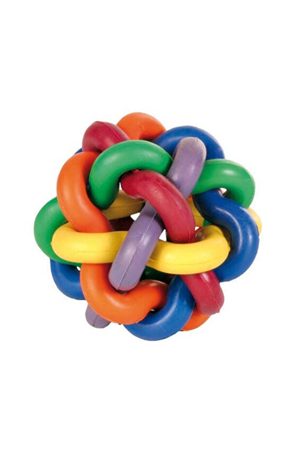 Colourful Knotted Rubber Ball Toy