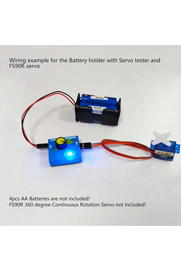 Servo Tester 3CH Digital ESC Speed Controller Checker CCPM Servo Consistency Master + 4 Cell AA B... - 5