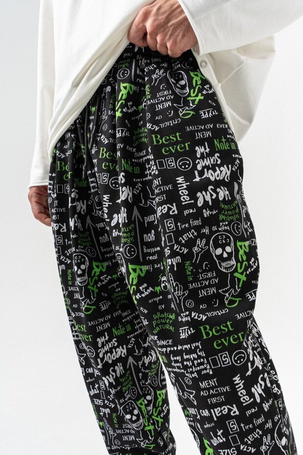 Underground Bel ve Paça Lastikli Pileli Şalvar - 4