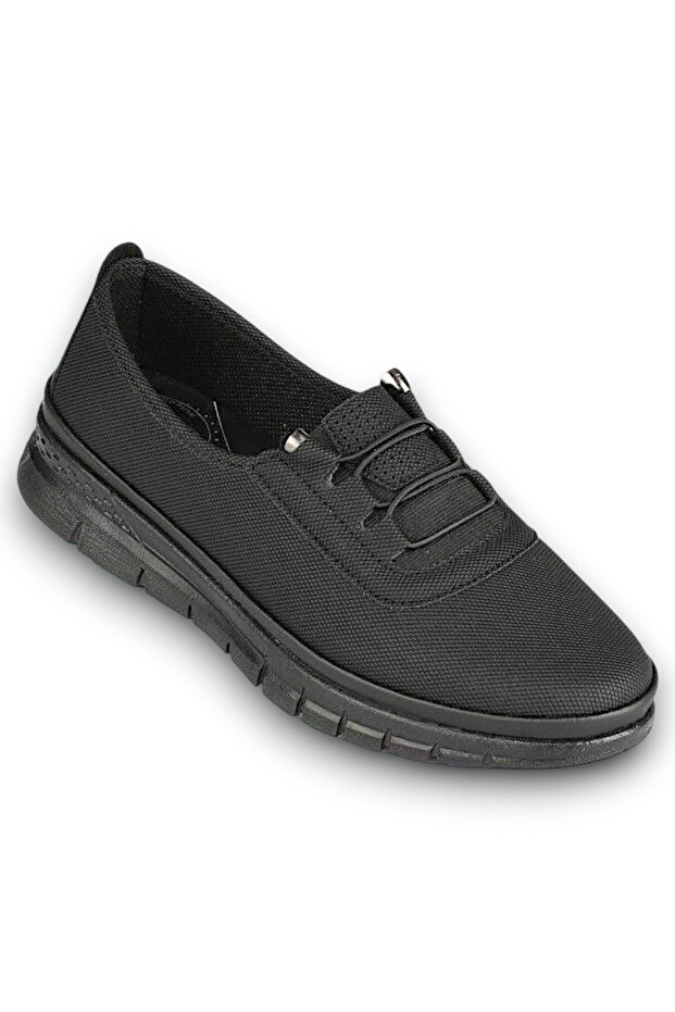 Wanetti 9910 Black Orthopedic Comfortable Lightweight Daily Mother Shoes