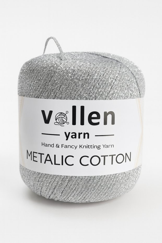 Premium Metallic Cotton Glitter Hand Knitting Yarn – Glitter Yarn, 50 g 100 M, – Evening Dress Bag Yarn, Supla Yarn,