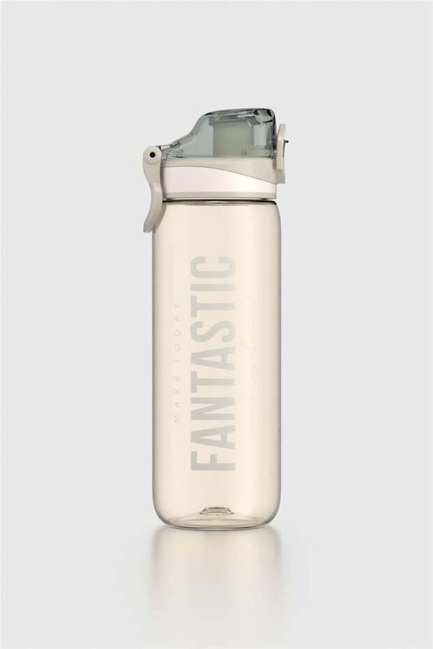 Trego 630 ml Tritan Bottle with Text Pattern 912155 Beige - 1
