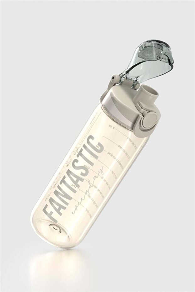 Trego 630 ml Tritan Bottle with Text Pattern 912155 Beige - 3