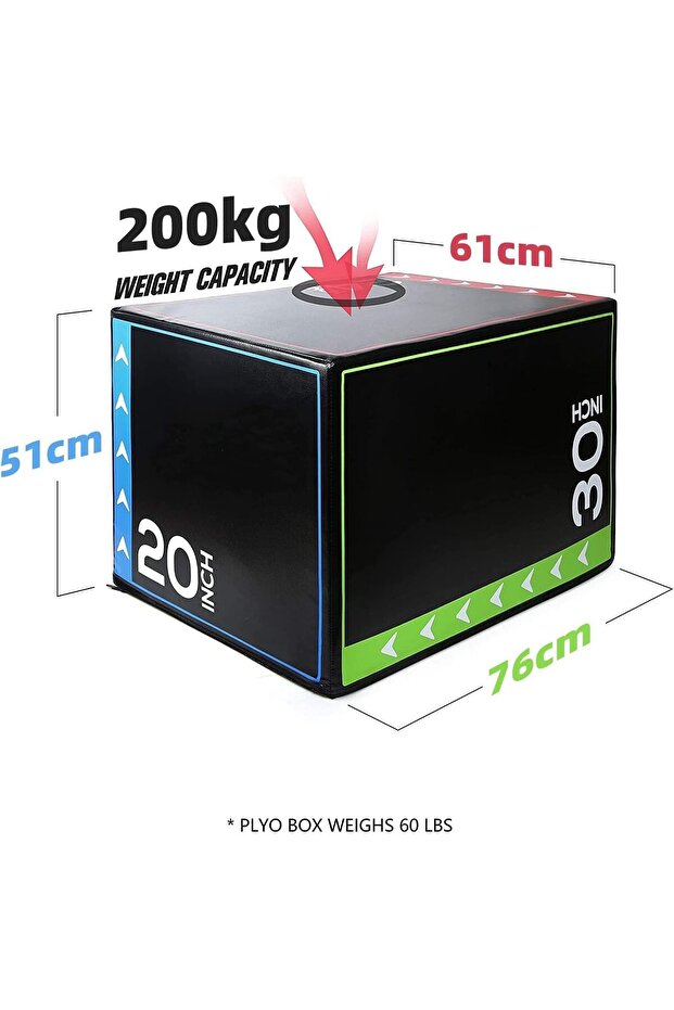 Premium Soft Foam Plyometric Jump Boxes – Set of 4 | Durable, Non-Slip and Safe Design for Cardio, - 5