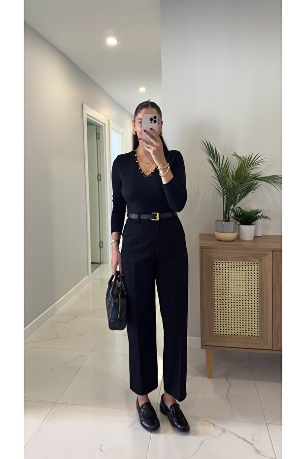 Ernest Siyah Barrel Jean - 2